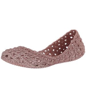 Melissa Campana Crochet Flat Rose Gold BRAND NEW